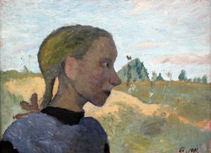 少女の肖像画 作： Paula Modersohn Becker